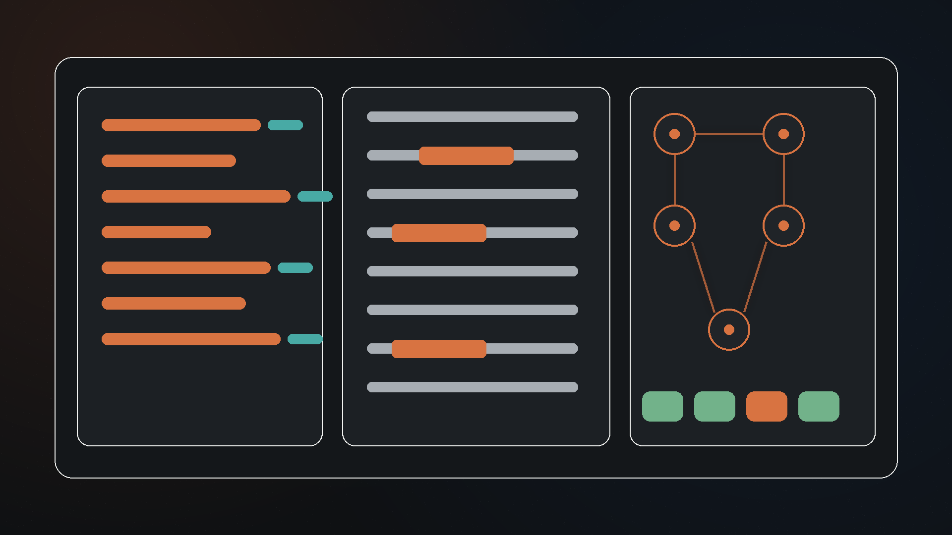 Dark Jivaro interface showing a regex pattern, highlighted matches, test cases, and a pass-fail workflow diagram.