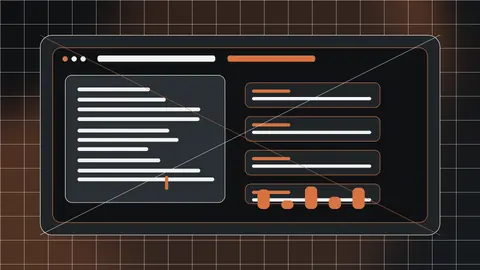 Abstract Jivaro OS-style AutoQuill live session dashboard with typing progress panels and orange glow.