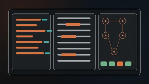 Dark Jivaro interface showing a regex pattern, highlighted matches, test cases, and a pass-fail workflow diagram.