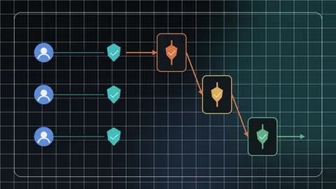 A small team and several AI agents moving work through evidence, permission, quality, and release gates with clear accountability.