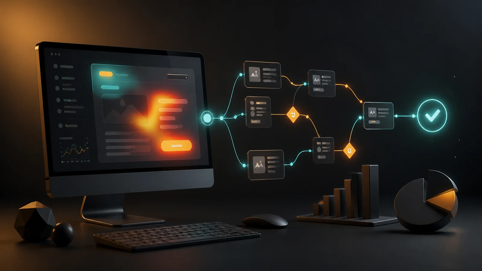 Website interface reviewed through user journeys, interaction signals, and conversion paths