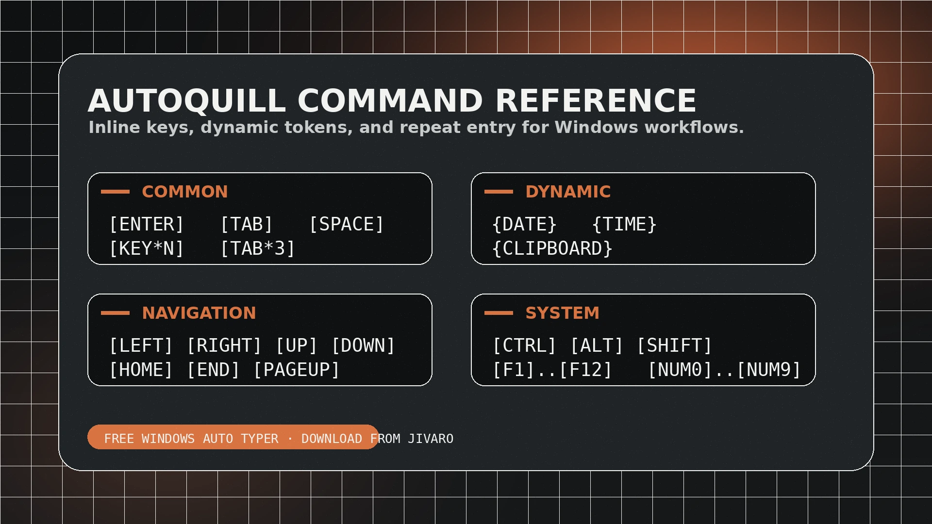 AutoQuill inline command reference artwork